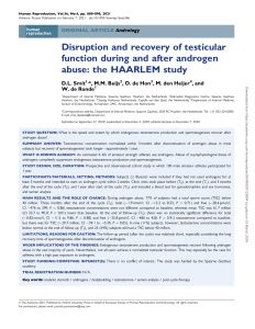 Disruption and recovery of testicular function during and after androgen abuse: the HAARLEM study