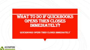 Deal with QuickBooks opens then closes immediately glitch in no time