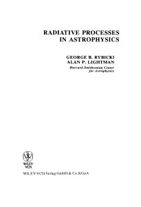 (Physics textbook) George B Rybicki  Alan P Lightman - Radiative processes in astrophysics-Wiley-VCH  (2004)