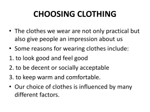CHOOSING CLOTHING