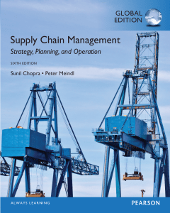 [TLTK bắt buộc] Supply chain management strategy, planning and operation
