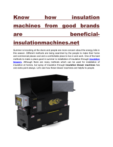 Know how insulation machines from good brands are beneficial-insulationmachines.net