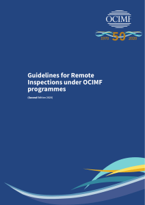 Guidelines for Remote Inspection OCIMF