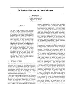 Spirtes (2001) An anytime algorithm for causal inference