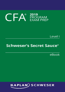 Secret Sauce CFA Level 1