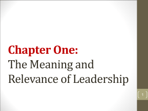 Chapter 01 Leadership