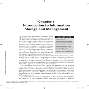 Storage Management - Chapter 1