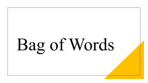 Lecture 4 - Bag of Words
