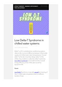 Low Delta-T Syndrome in chilled water systems