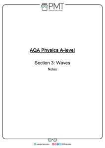 Detailed Notes - Section 03 Waves - AQA Physics A-level