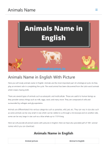 Animals-Name-in-english-pdf