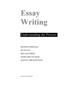 a4 Essay Writing Understanding the Process
