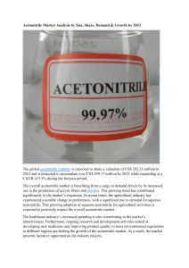 Acetonitrile Market Analysis by Size, Share, Demand & Growth by 2033