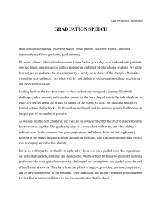 Graduation speech