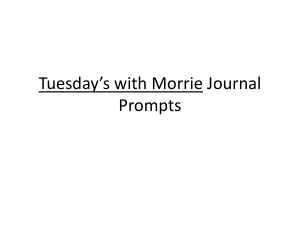 Morrie - Journal