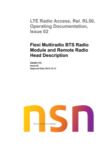 Flexi Multiradio BTS Radio Module and Remote Radio Head Description