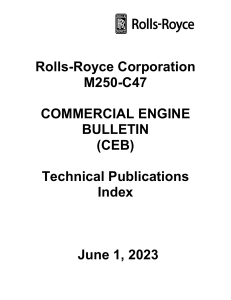 C47 COMMERCIAL ENGINE BULLETIN INDEX