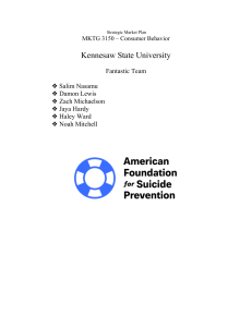 Marketing Analysis - American Foundation for Suicide Prevention.(2)