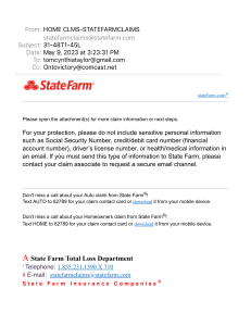 State Farm house policy