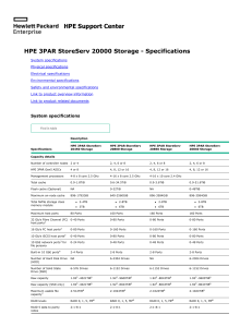 HPE 3PAR StoreServ 20000 Storage - Specifications