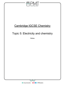 5. Electricity and chemistry