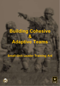 CAPL Building Cohesive and Adaptive Teams - Small Unit Leader Training Aid