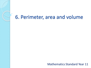chapter 6 Perimeter, area and volume