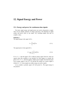 Signal energy and power