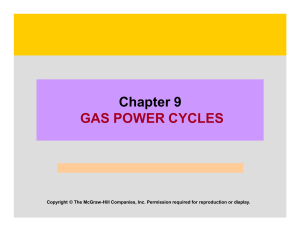 Chapter 9 GAS POWER CYCLES (1)