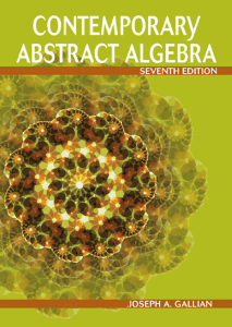 Contemporary Abstract Algebra-7