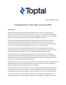 Fundamentals of AI & ML Learning Path