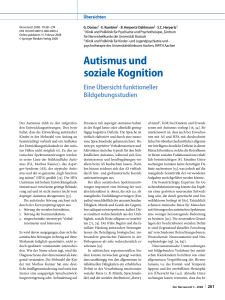 Domes, Kumbier, Herpetz-Dahlmann & Dahlmann (2008) Autismus und soziale Kognition