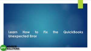 A Quick Guide To Fix QuickBooks Unexpected Server  Error