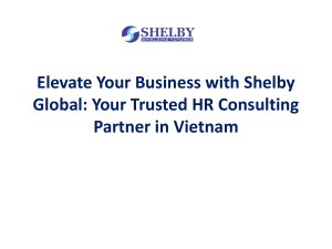 Elevate Your Business with Shelby Global Your Trusted HR Consulting Partner in Vietnam