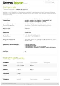 ROCIMA™ 363 - LANXESS