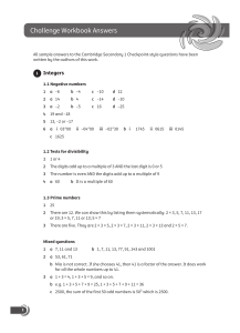 Checkpoint Math Challenge 7 Answers
