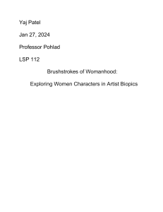 LSP 112 - Brushstrokes of Womanhood Exploring Women Characters in Artist Biopics (2)