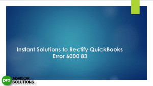 Easy Steps to Fix QuickBooks Error Code 6000 83