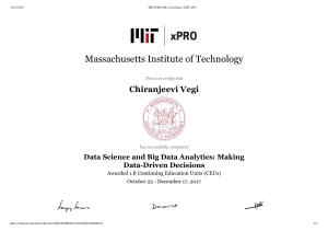 MIT Data Certificate