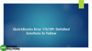 Simple Guide To Resolve QuickBooks Desktop Error 176109,
