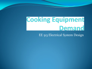Cooking Equipment Demand Problem Set