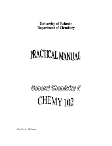 Chemy102 LAB MANUAL