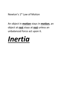 Newton law of motion