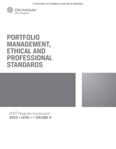 CFA Institute - CFA Level 1 Volume 6-CFA Institute 2023
