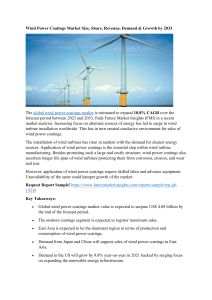 Wind Power Coatings Market Size, Share, Revenue, Demand & Growth by 2033