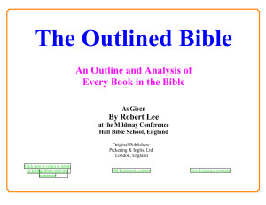 OUTLINE-BIBLE Robert Lee