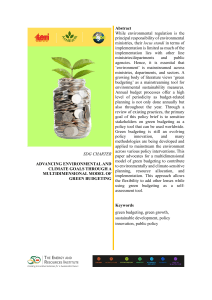 Multidimensional Model of Green Budgeting 