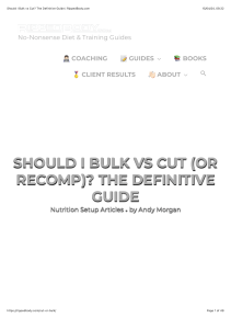 Should I Bulk vs Cut? The Definitive Guide | RippedBody.com