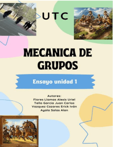 MECANICA DE GRUPOS