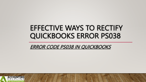 Here's some easy techniques for fixing the Error Code PS038 in QuickBooks